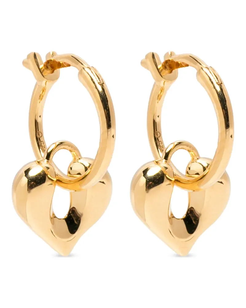 Missoma Molten heart-charm earrings - Gold Gold