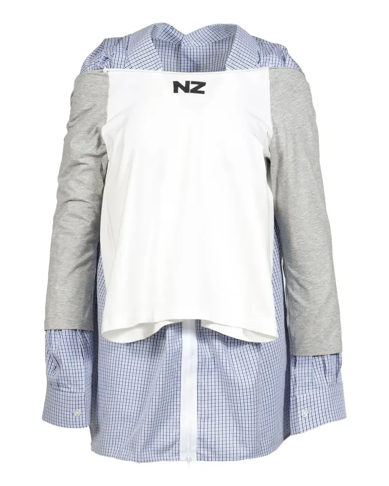 Natasha Zinko Hemd im Layering-Look - Blau Blau