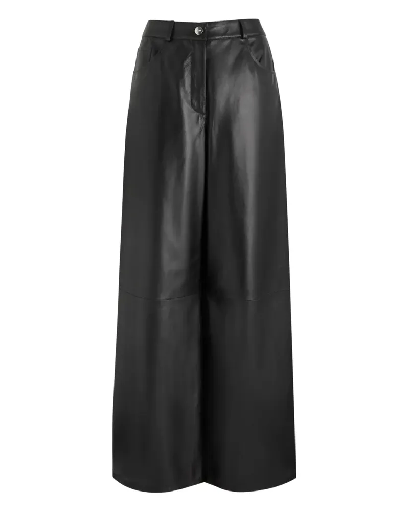 Arma Catania button leather trousers - Schwarz Schwarz