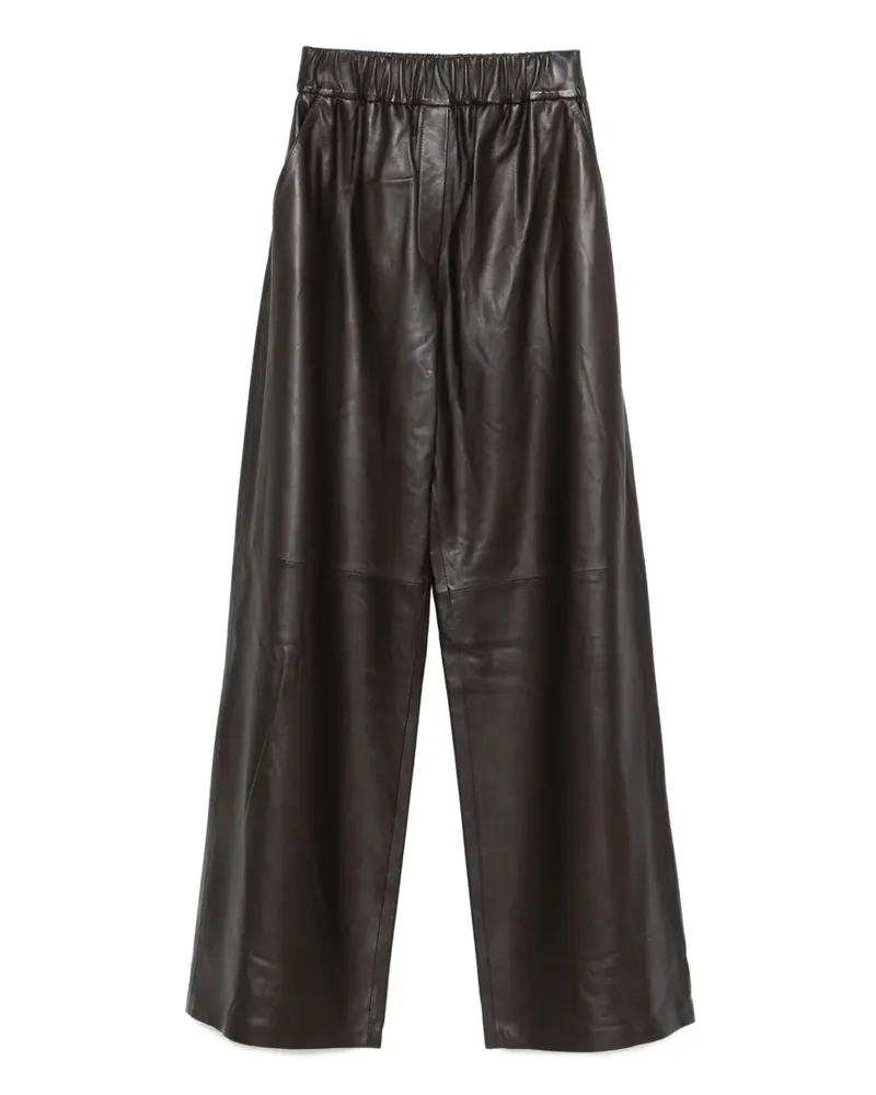 Arma Lederhose mit elastischem Bund - Braun Braun