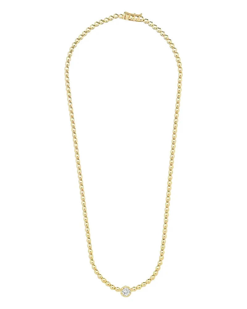 Jennifer Meyer 18kt Tennis-Gelbgoldhalskette mit Diamant Gold