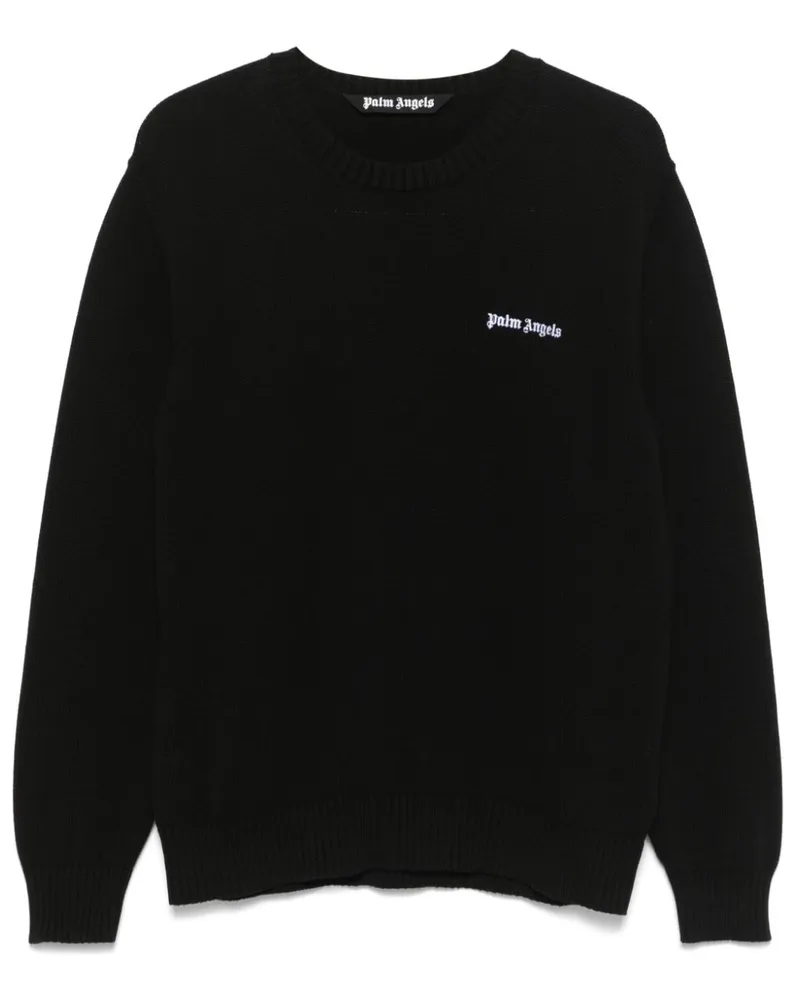 Palm Angels Pullover mit Logo-Stickerei - Schwarz Schwarz