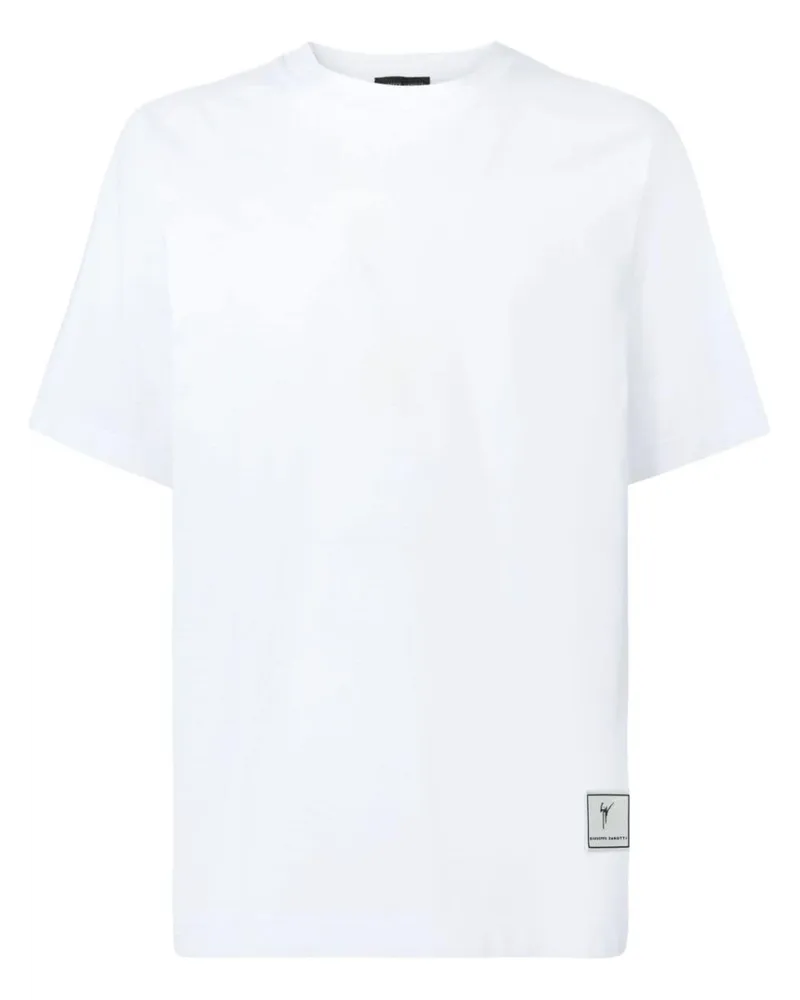 Giuseppe Zanotti T-Shirt mit Logo-Patch - Weiß Weiß