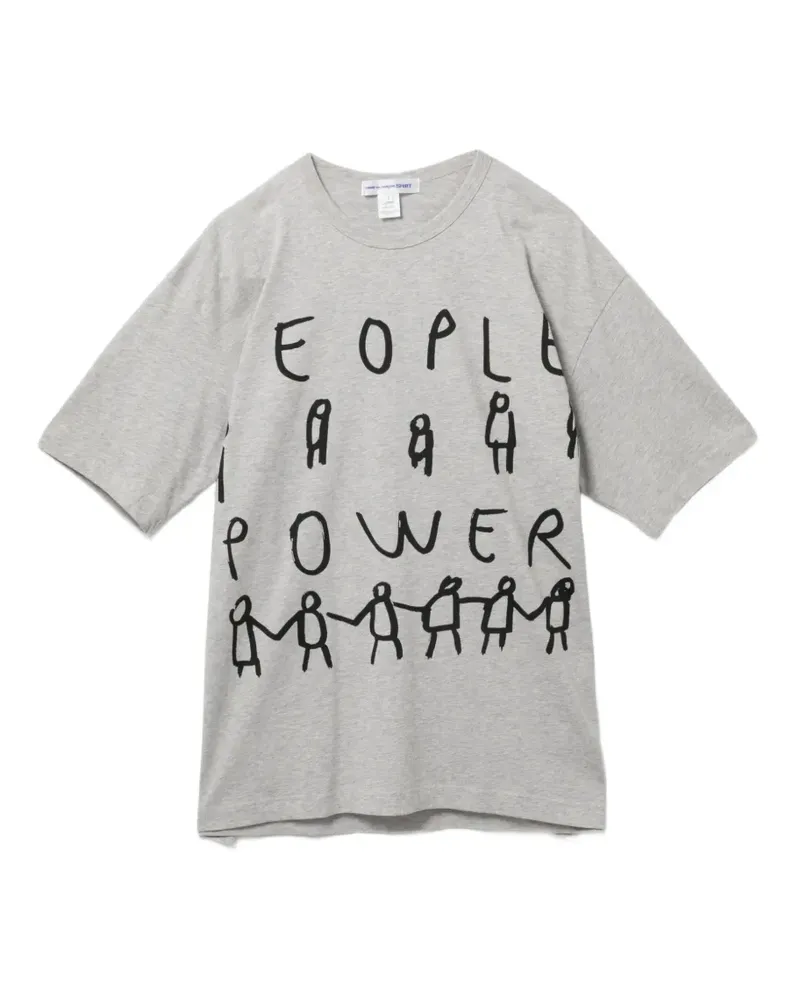 Comme des Garçons T-Shirt mit grafischem Print - Grau Grau