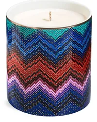 Missoni Home Starlight Kerze mit Zickzack-Print Blau