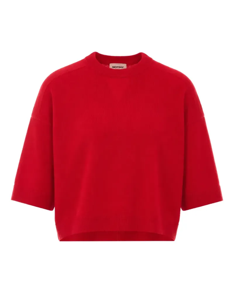Not Shy Kurzärmeliger Lilou Pullover - Rot Rot