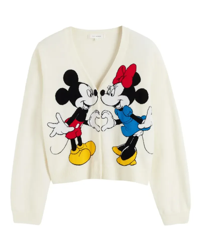 Chinti & Parker x Disney Mickey Heart Minnie Cardigan - Nude Nude