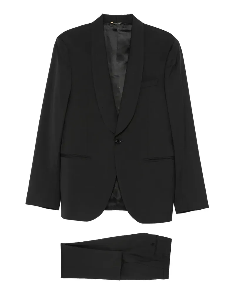 Manuel Ritz shawl-lapel single-breasted suit - Schwarz Schwarz