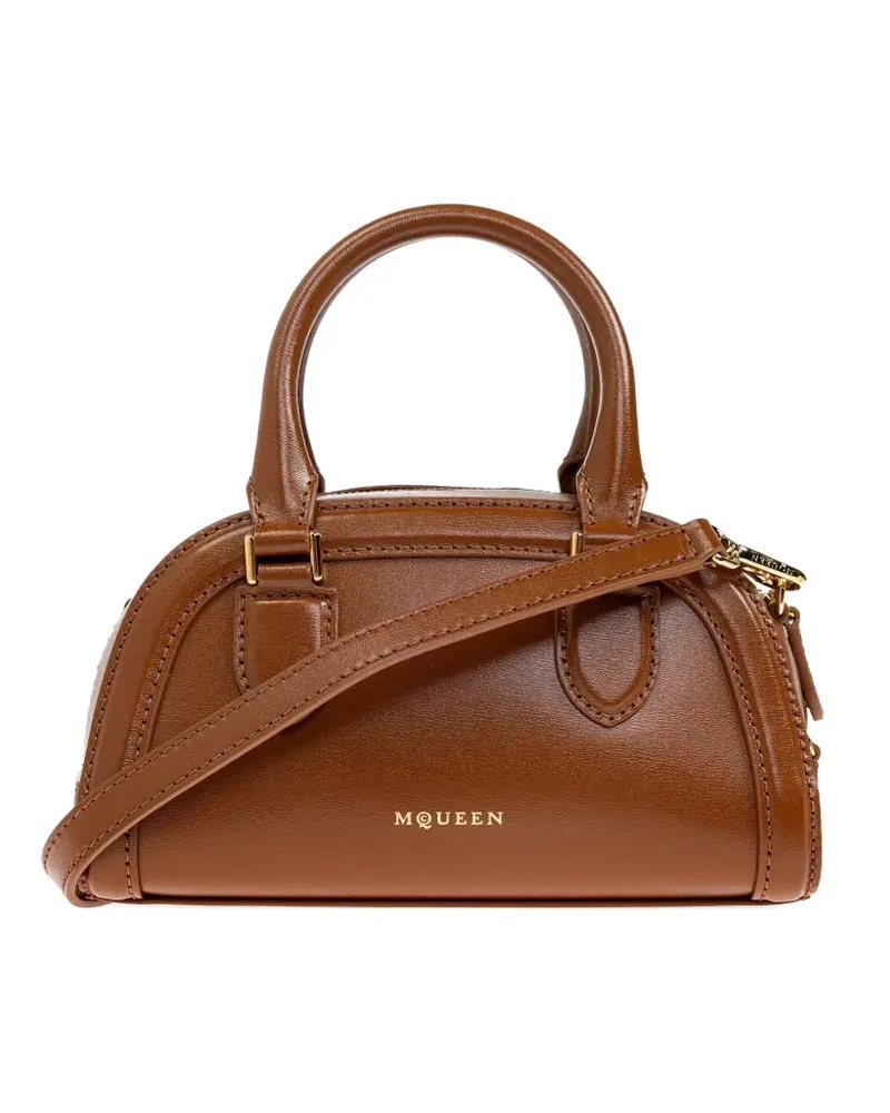 Alexander McQueen Mini strukturierte Tote Bag - Braun Braun