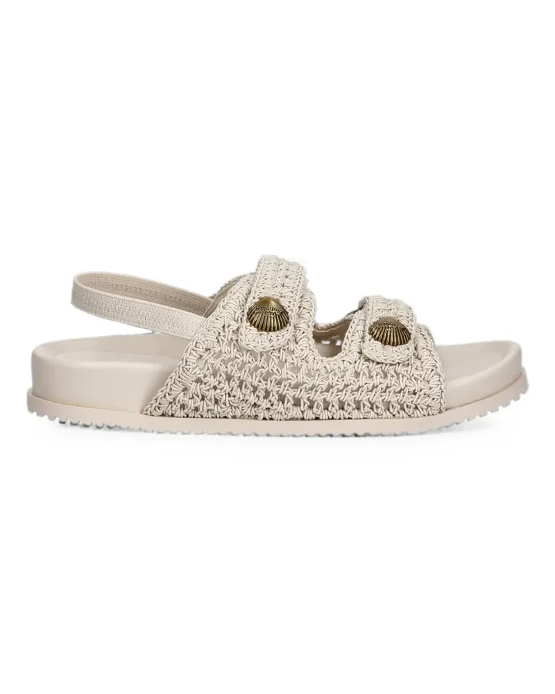 Twin-Set crochet-knit sandals - Nude Nude