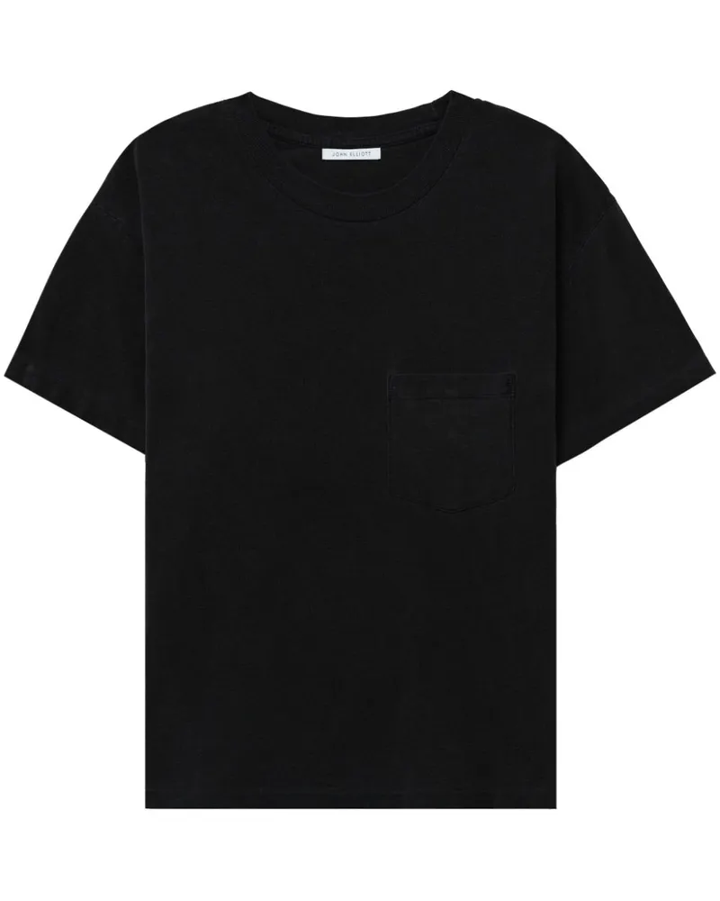 John Elliott + Co T-Shirt mit Brusttasche Schwarz