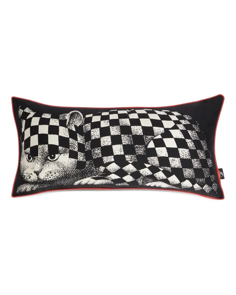 Fornasetti Rechteckiges High Fidelity Kissen (50cm x 25cm) - Weiß Weiß