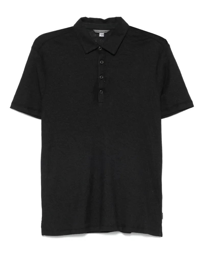 John Varvatos Alvaro Jacquard-Poloshirt - Schwarz Schwarz