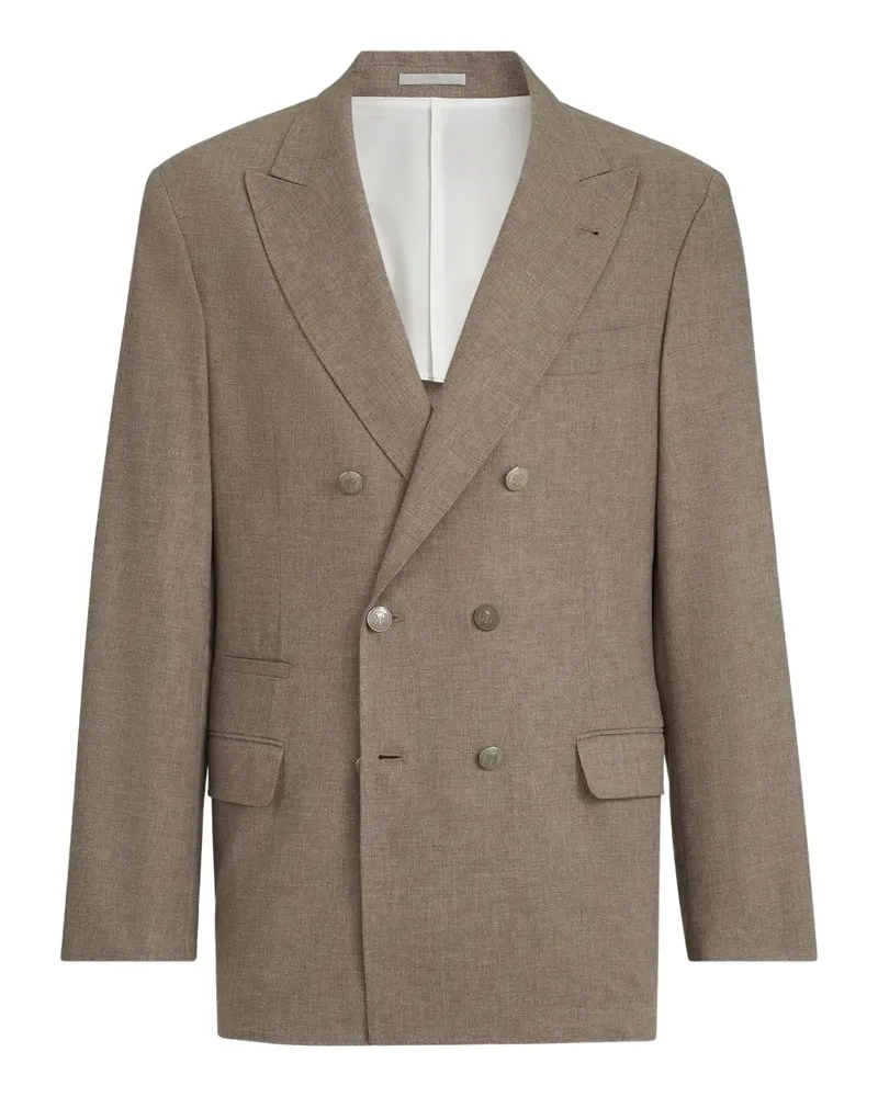Brunello Cucinelli Doppelreihiges Sakko - Braun Braun