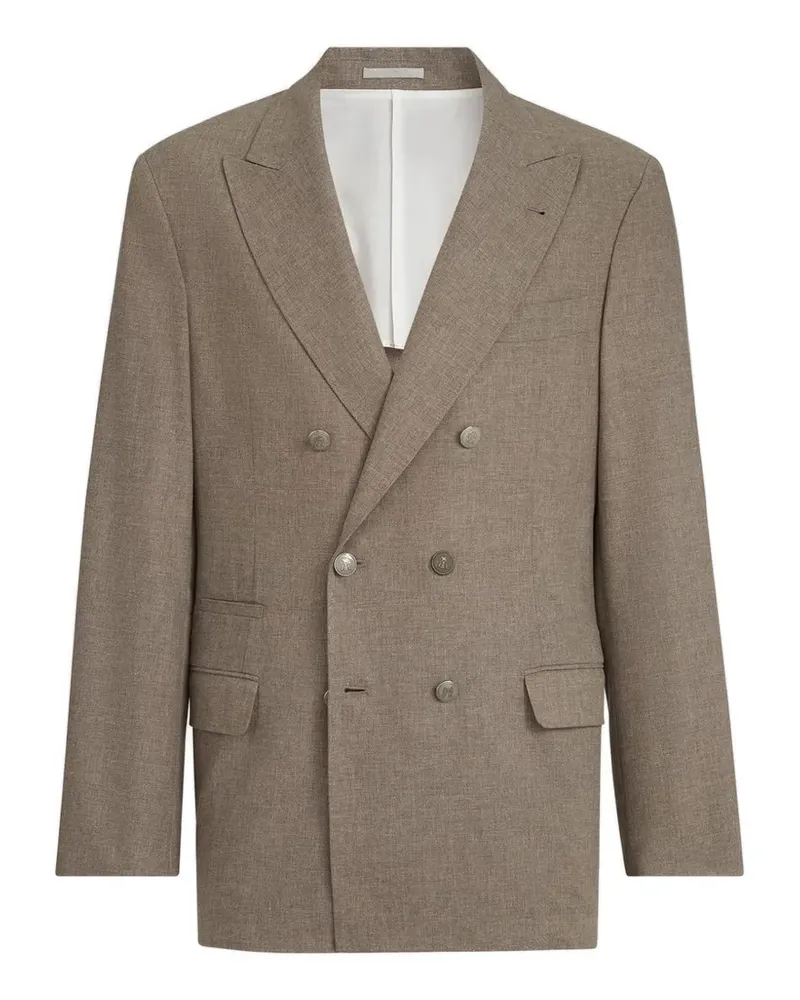 Brunello Cucinelli Doppelreihiges Sakko - Braun Braun