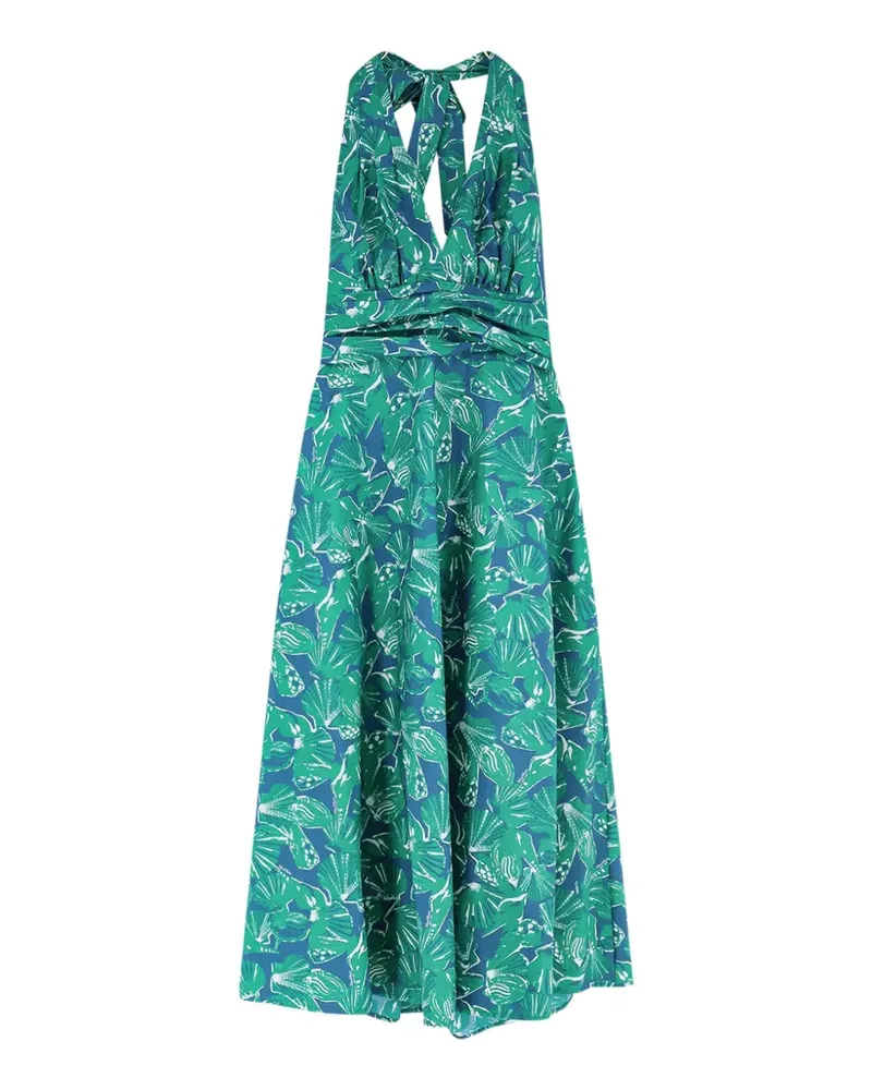 Max Mara halterneck printed dress - Grün Grün
