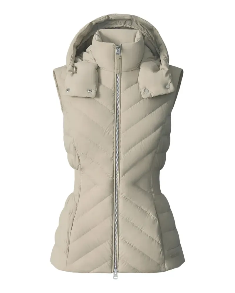Mackage Hoshi hooded chevron quilted vest - Nude Nude