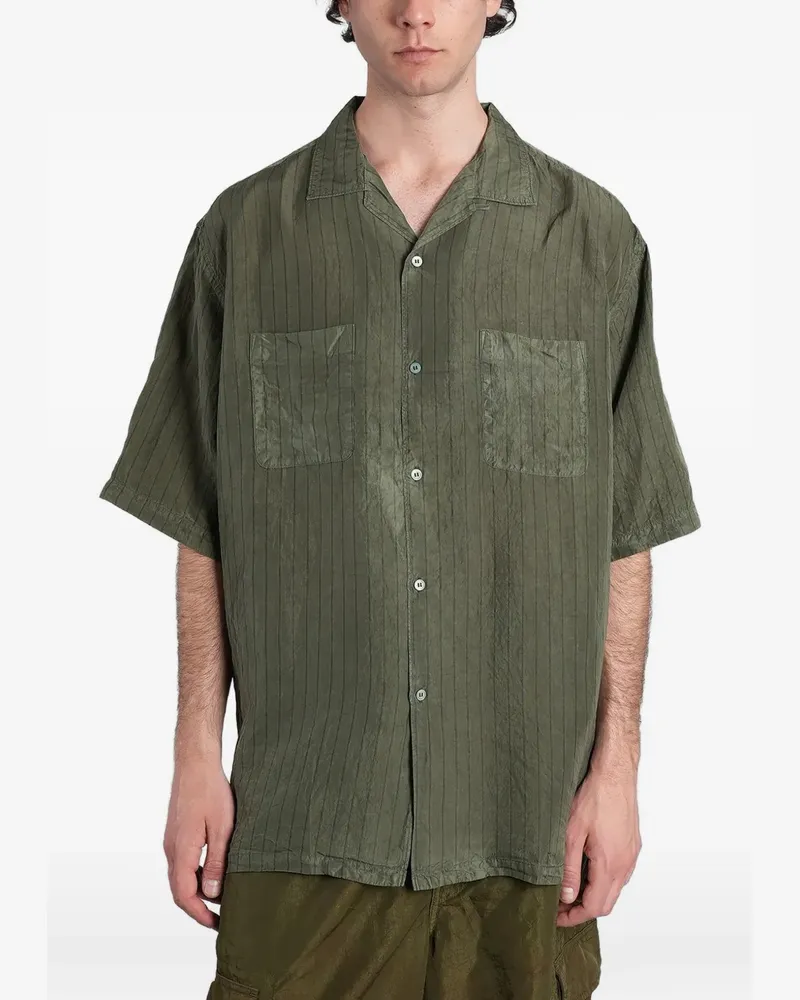 Comme des Garçons pinstripe short-sleeve shirt - Grün Grün
