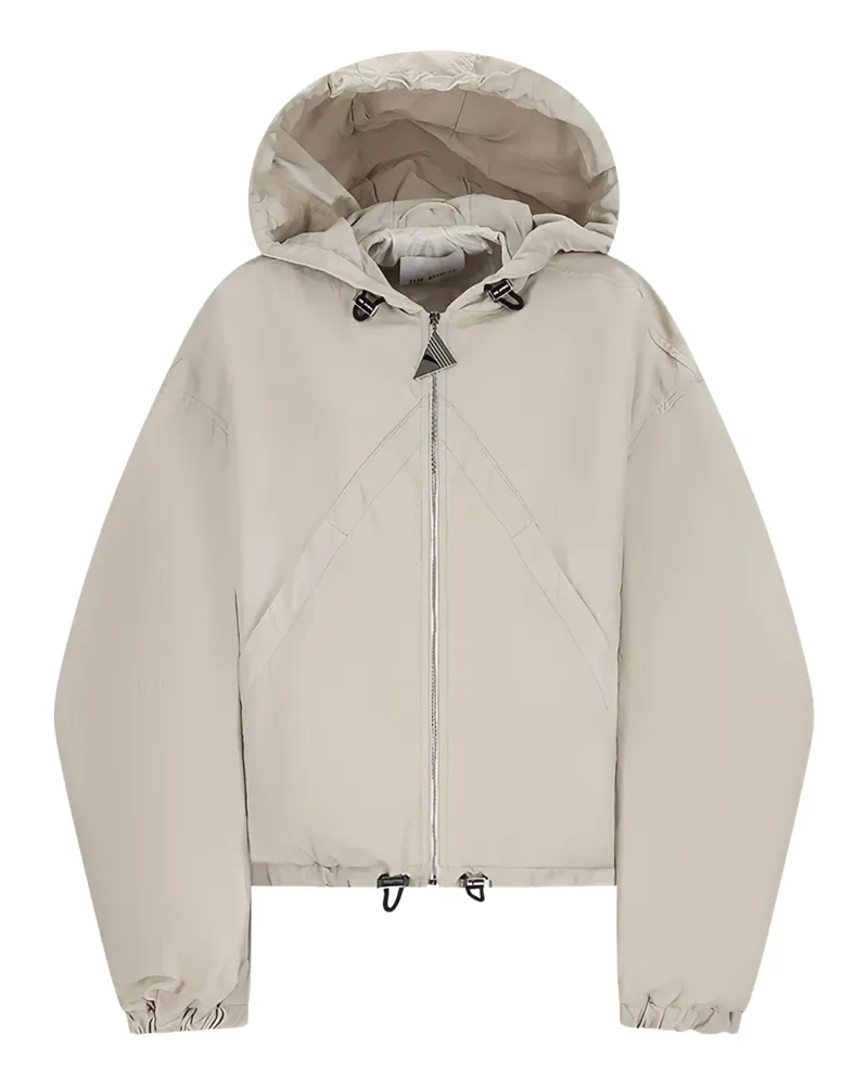 ATTICO Ice Kapuzen-Bomberjacke mit Reißverschluss - Nude Nude