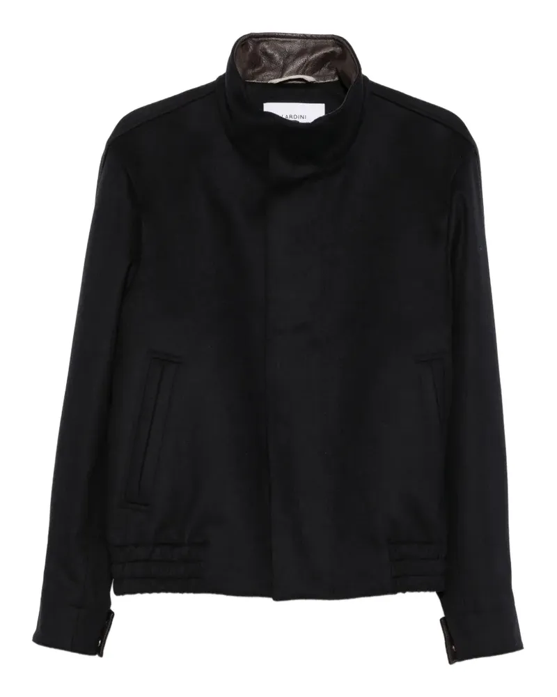 LARDINI Stehkragen-Jacke mit elastischem Saum - Schwarz Schwarz