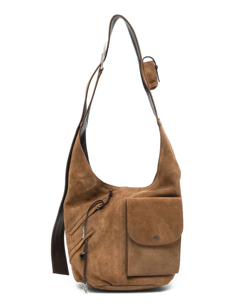 ba&sh YouYou suede shoulder bag - Braun Braun
