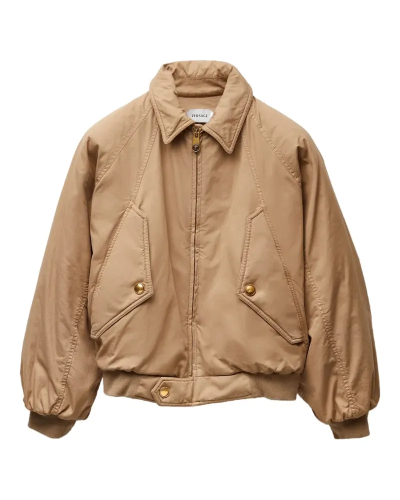 Versace Bestickter Blouson aus Baumwoll-Gabardine - Nude Nude