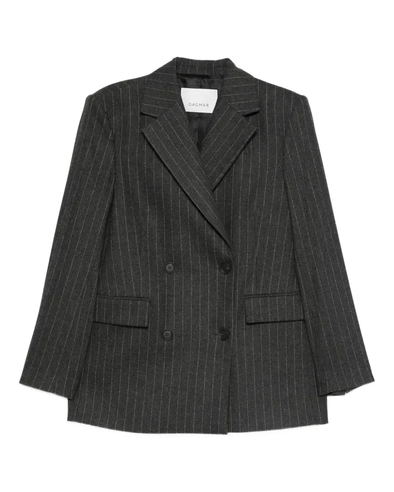 House of Dagmar pinstripe double-breasted blazer - Grau Grau