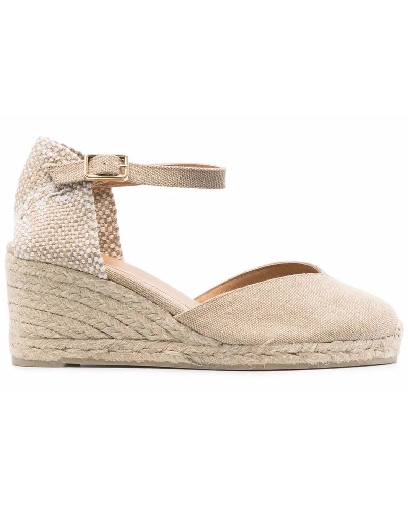 Castañer Chiarita Espadrilles mit Wedge - Nude Nude