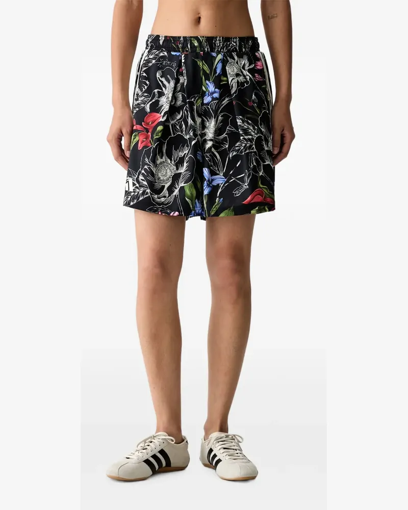 adidas x FARM Rio Shorts mit Seitenstreifen - Schwarz Schwarz