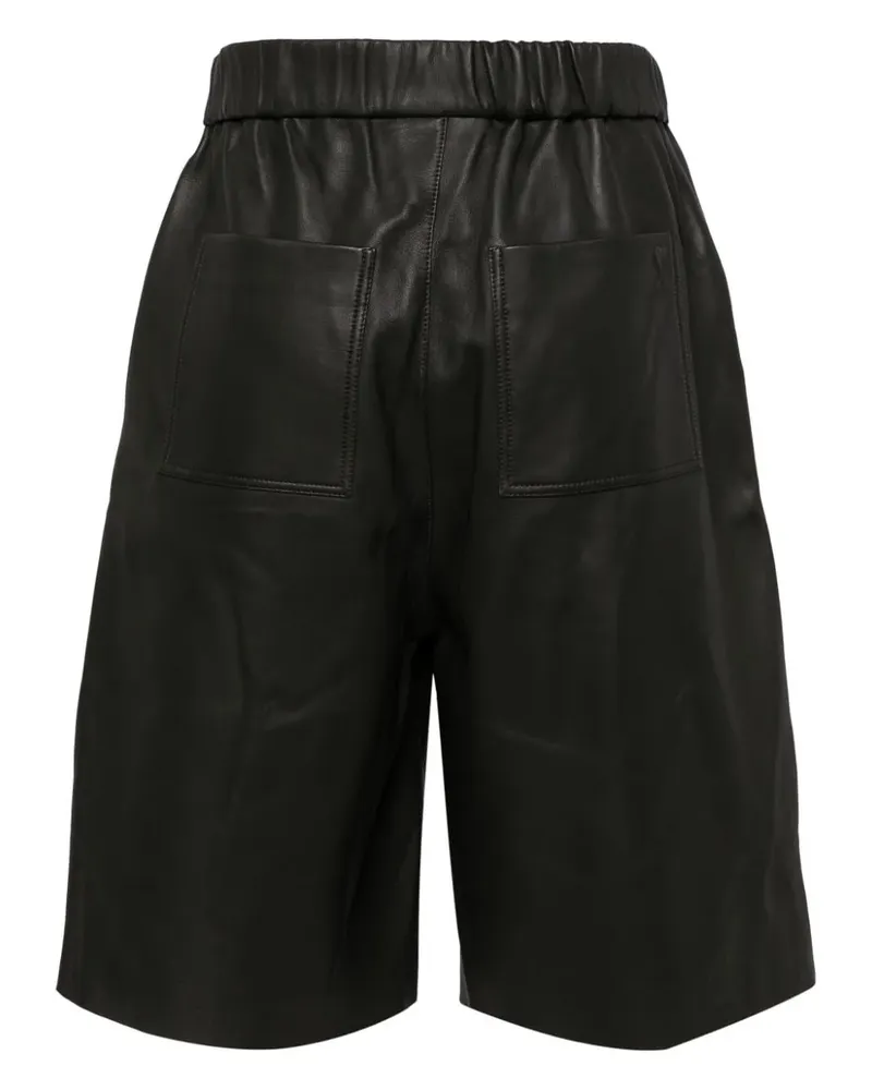 AMI Paris Bermudas aus Leder - Grün Grün