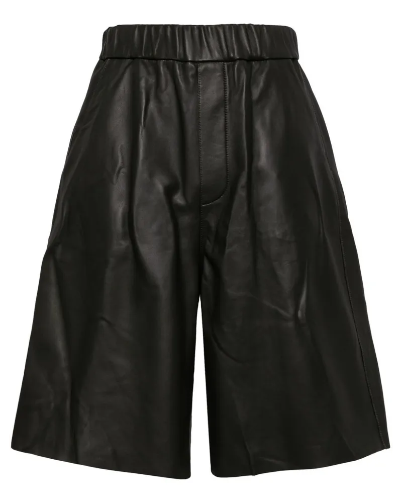 AMI Paris Bermudas aus Leder - Grün Grün