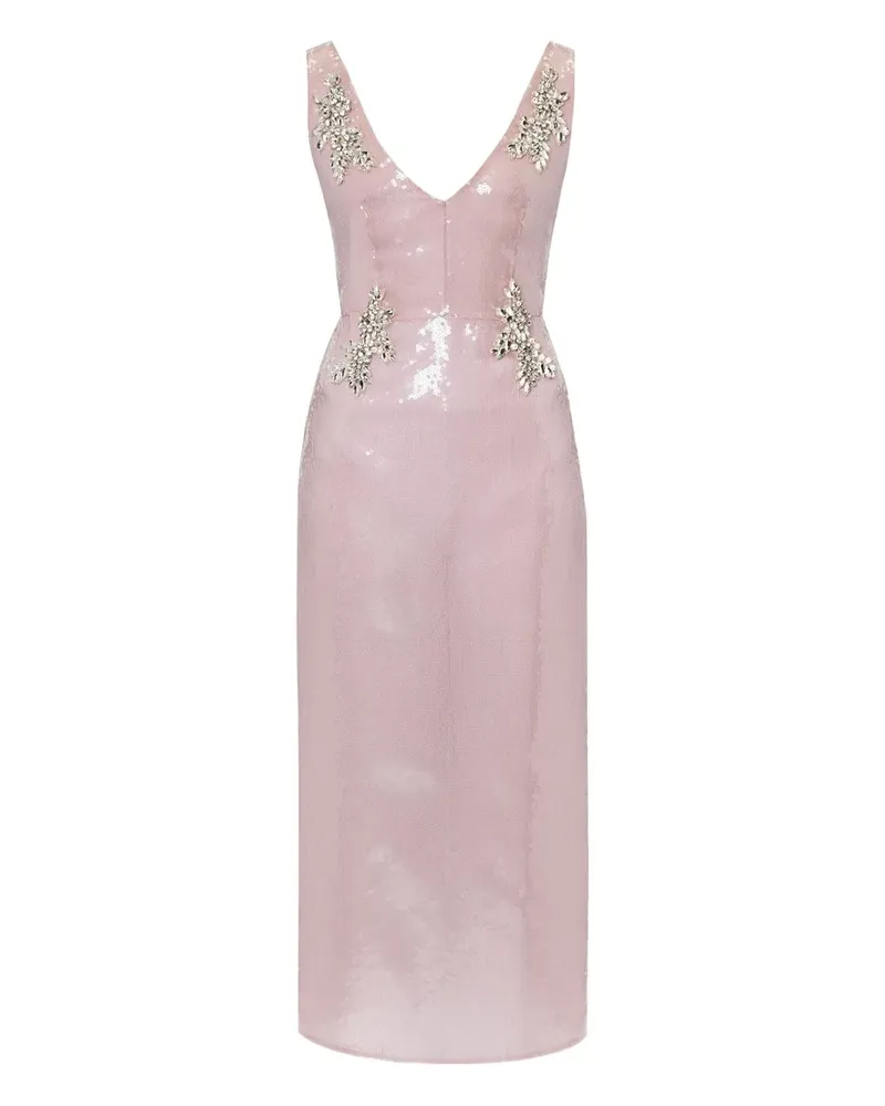 Erdem sequin-embellished v-neck dress - Rosa Rosa