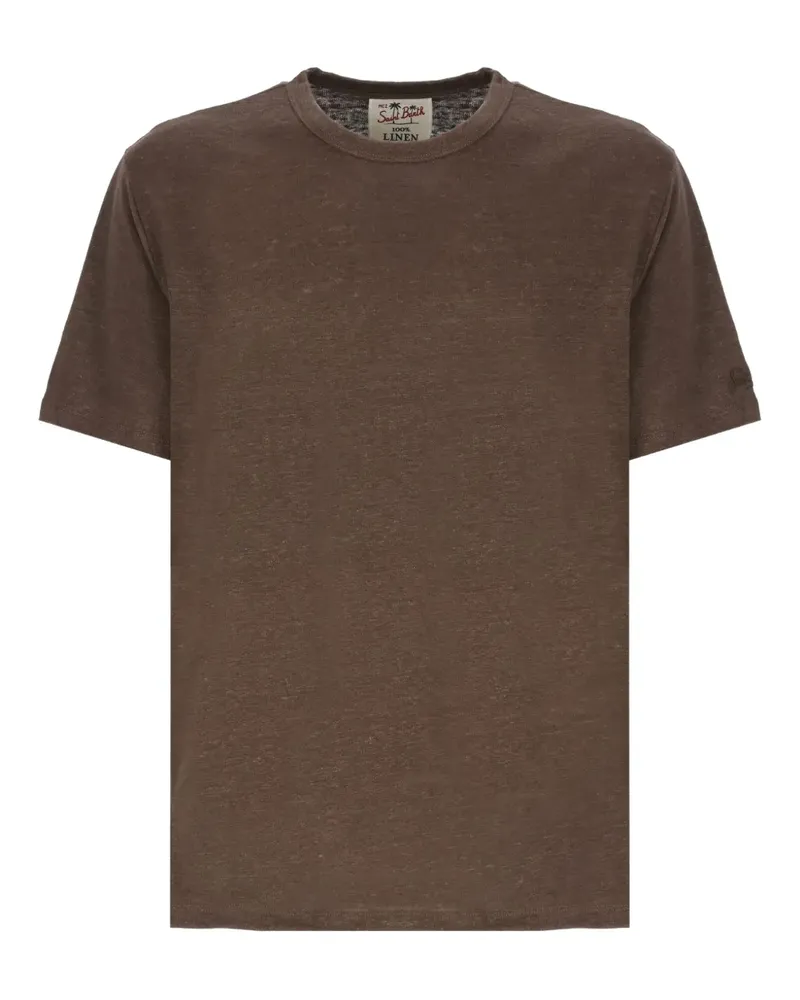 MC2 Saint Barth T-Shirt aus Leinen - Braun Braun