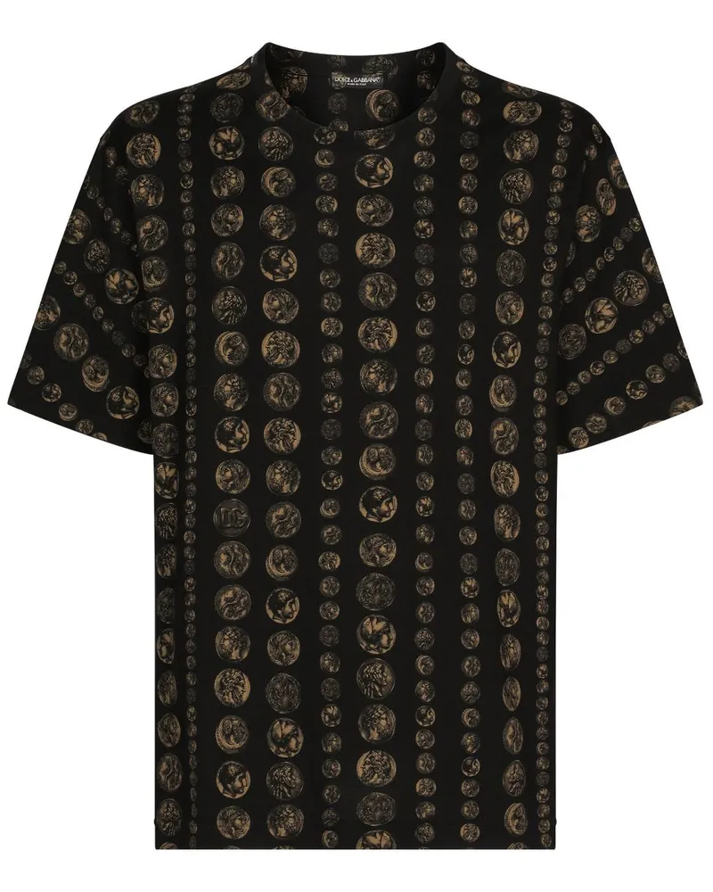 Dolce & Gabbana T-Shirt mit grafischem Print - Schwarz Schwarz
