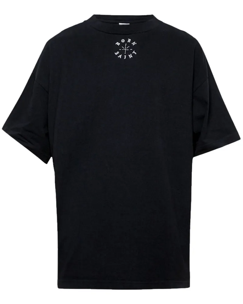 SAINT MXXXXXX T-Shirt mit Logo-Print - Schwarz Schwarz