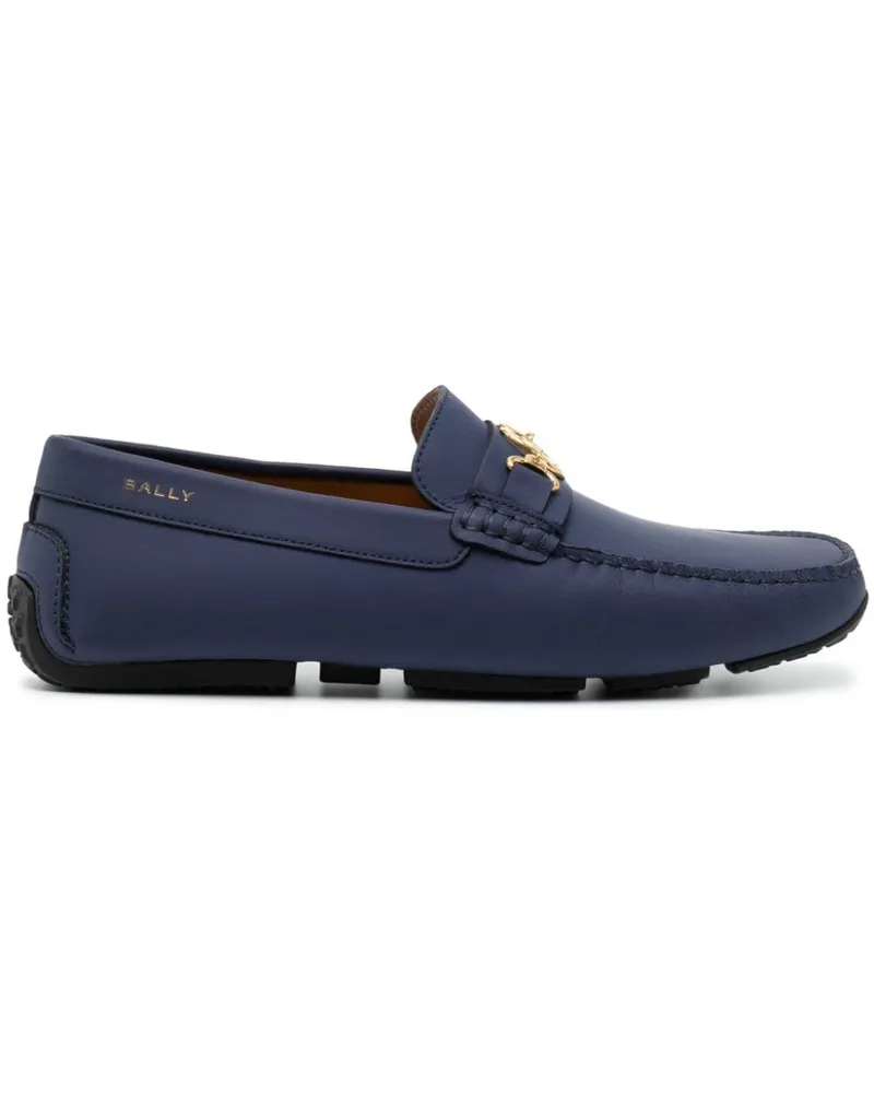 Bally Loafer mit Emblem-Schild Blau