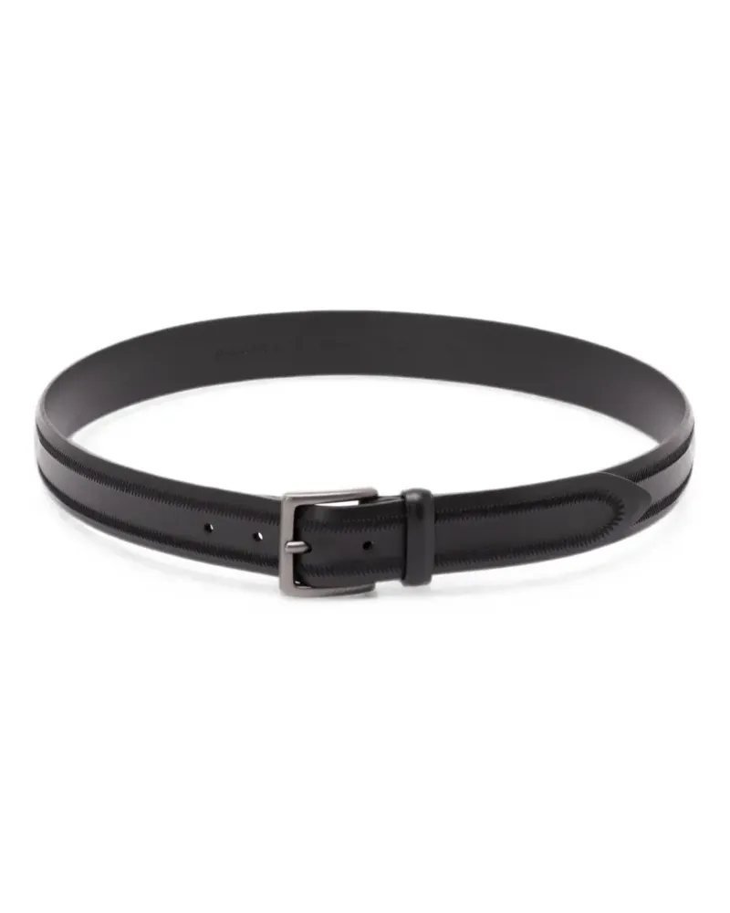 Orciani Monaco leather belt - Schwarz Schwarz