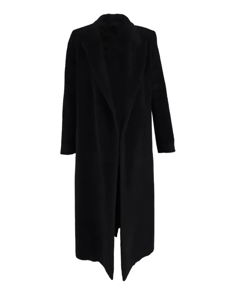 Totême open wool coat - Schwarz Schwarz