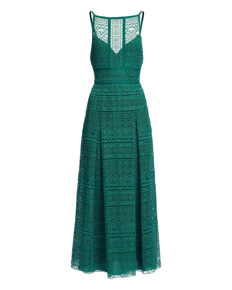 Elie Saab Minikleid aus Makramee - Grün Grün