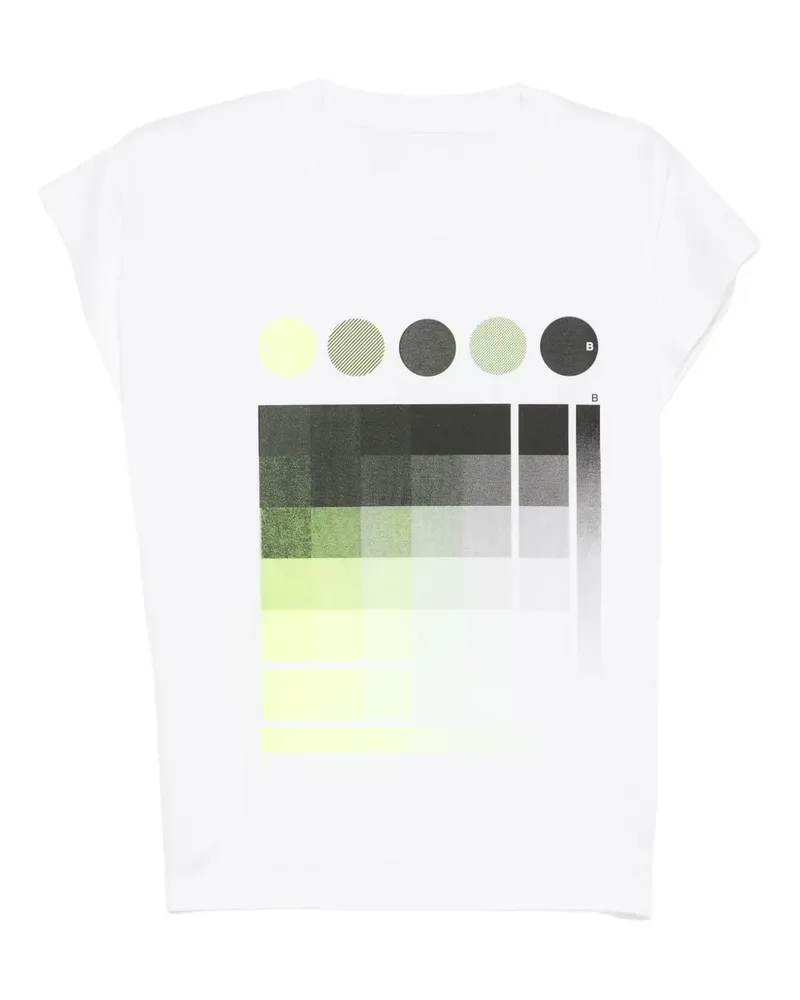 Issey Miyake T-Shirt mit grafischem Print - Weiß Weiß