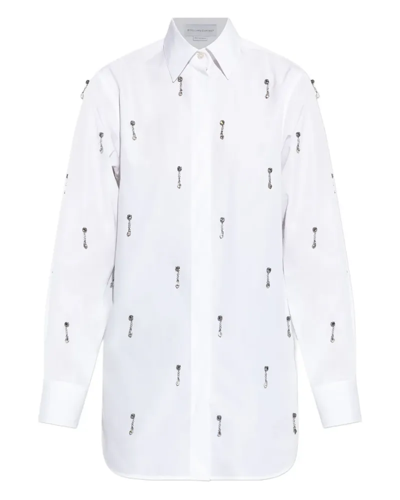 Stella McCartney Hemd mit Kristallen - Weiß Weiß