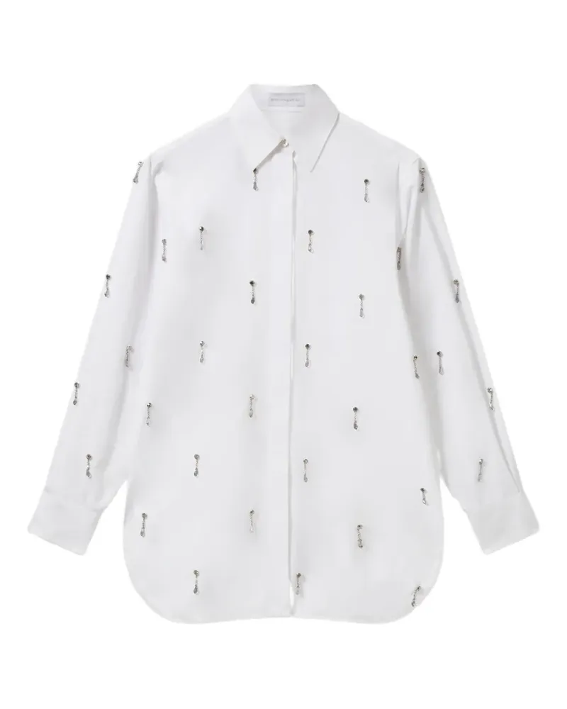 Stella McCartney Hemd mit Kristallen - Weiß Weiß