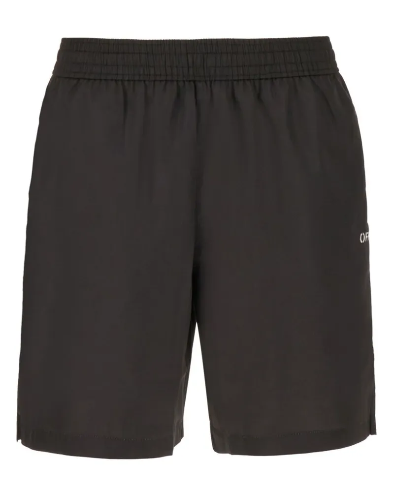 OFF-WHITE Scribble Diags Badeshorts - Schwarz Schwarz