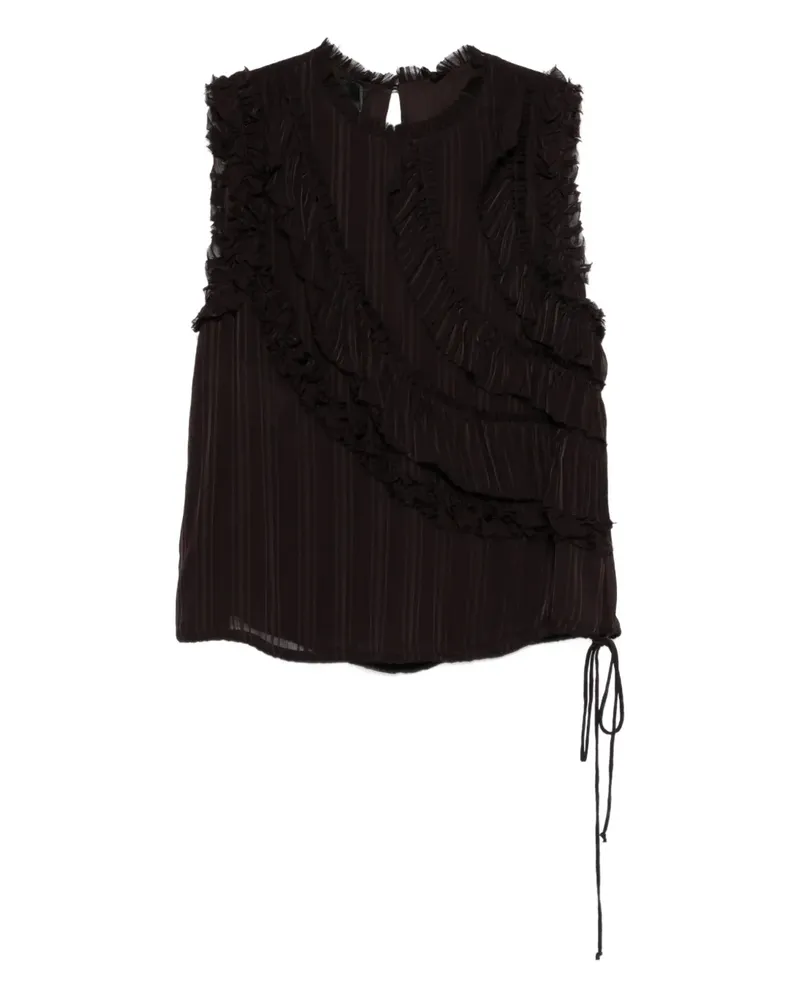 Pinko ruffled sleeveless top - Braun Braun