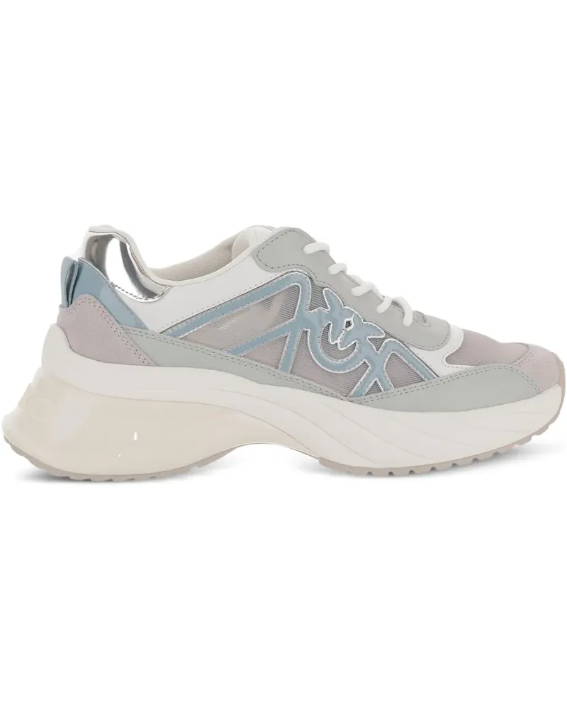 Pinko logo-detail leather sneakers - Weiß Weiß