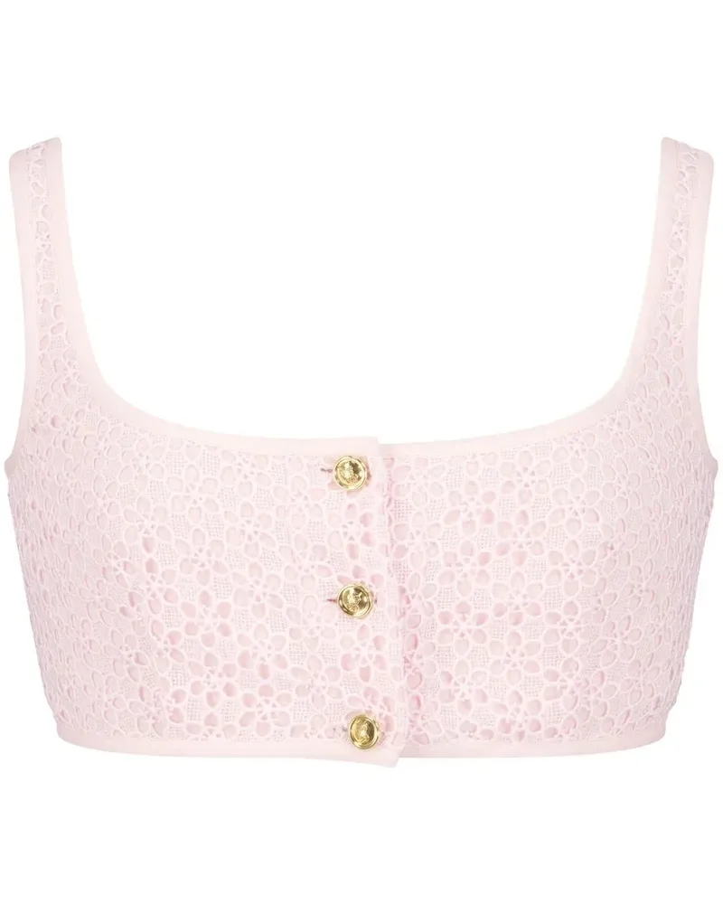 Giambattista Valli Cropped-Top mit Spitze - Rosa Rosa