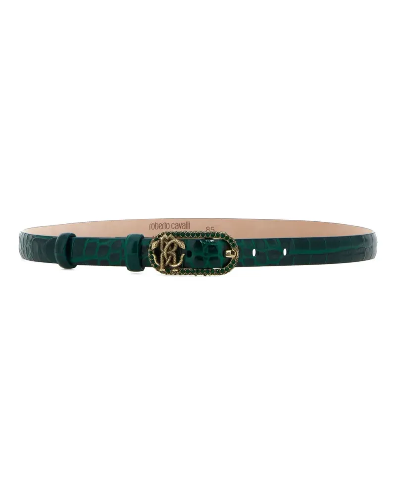 Roberto Cavalli logo embellished belt - Grün Grün