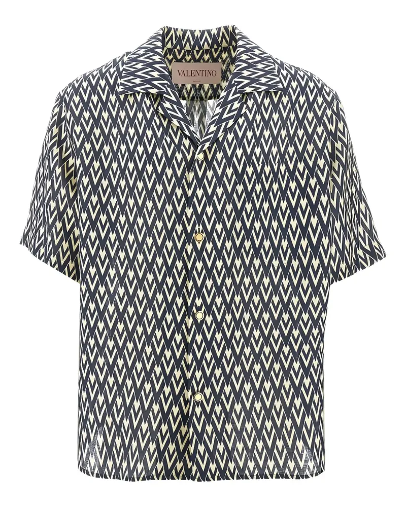 Valentino Garavani Toute La V Bowlinghemd - Blau Blau