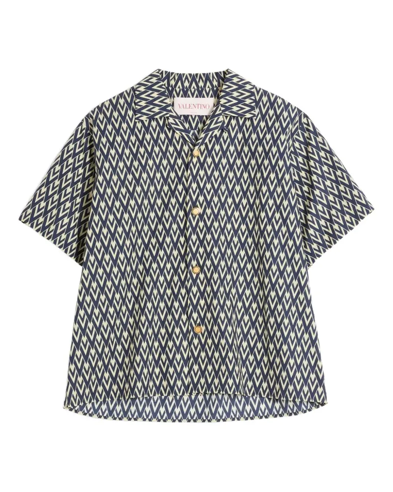 Valentino Garavani Toute La V Bowlinghemd - Blau Blau