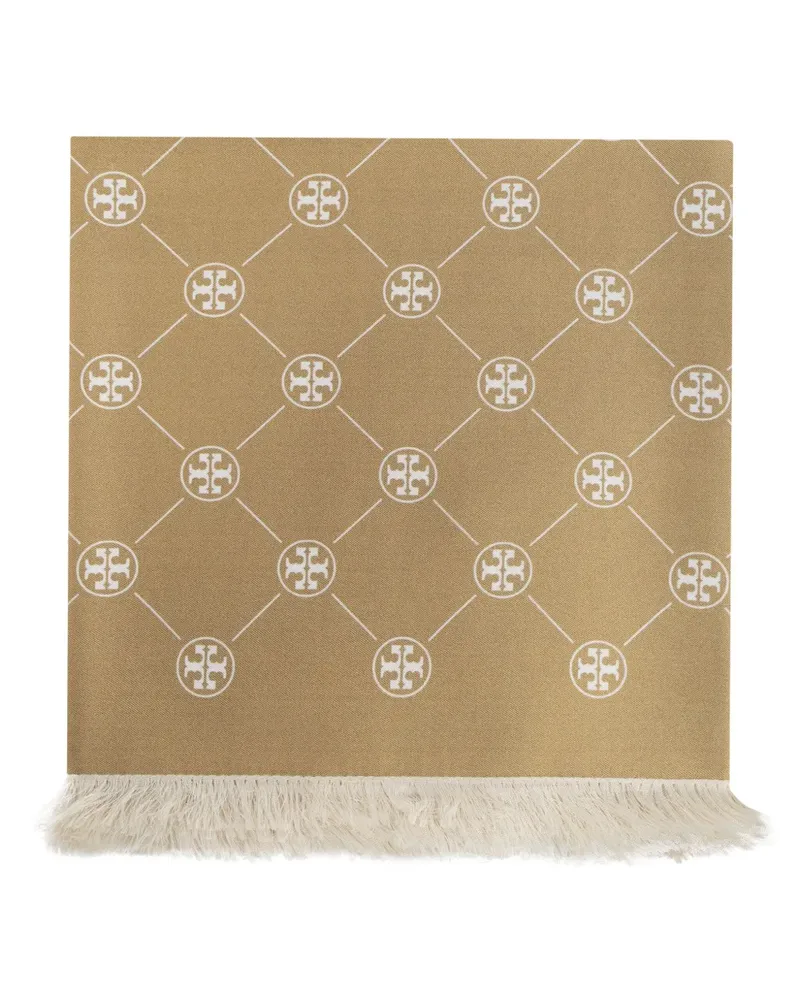 Tory Burch Schal mit Fransen - Nude Nude